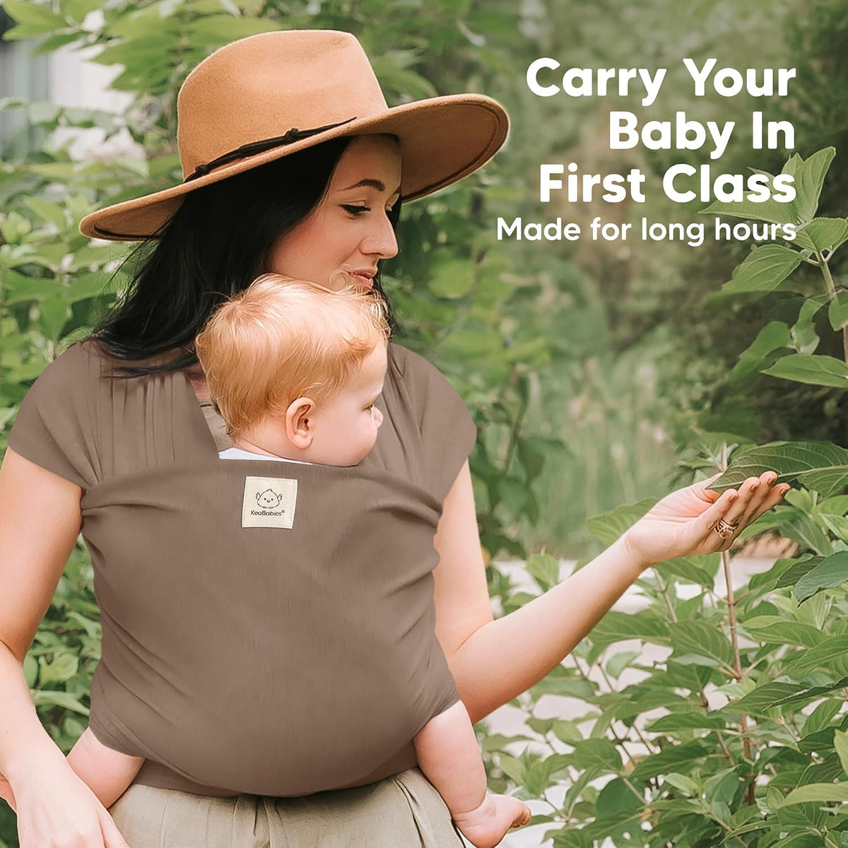 KeaBabies Baby Wrap Carrier, All in 1 Original Baby Carrier, Trendy Black