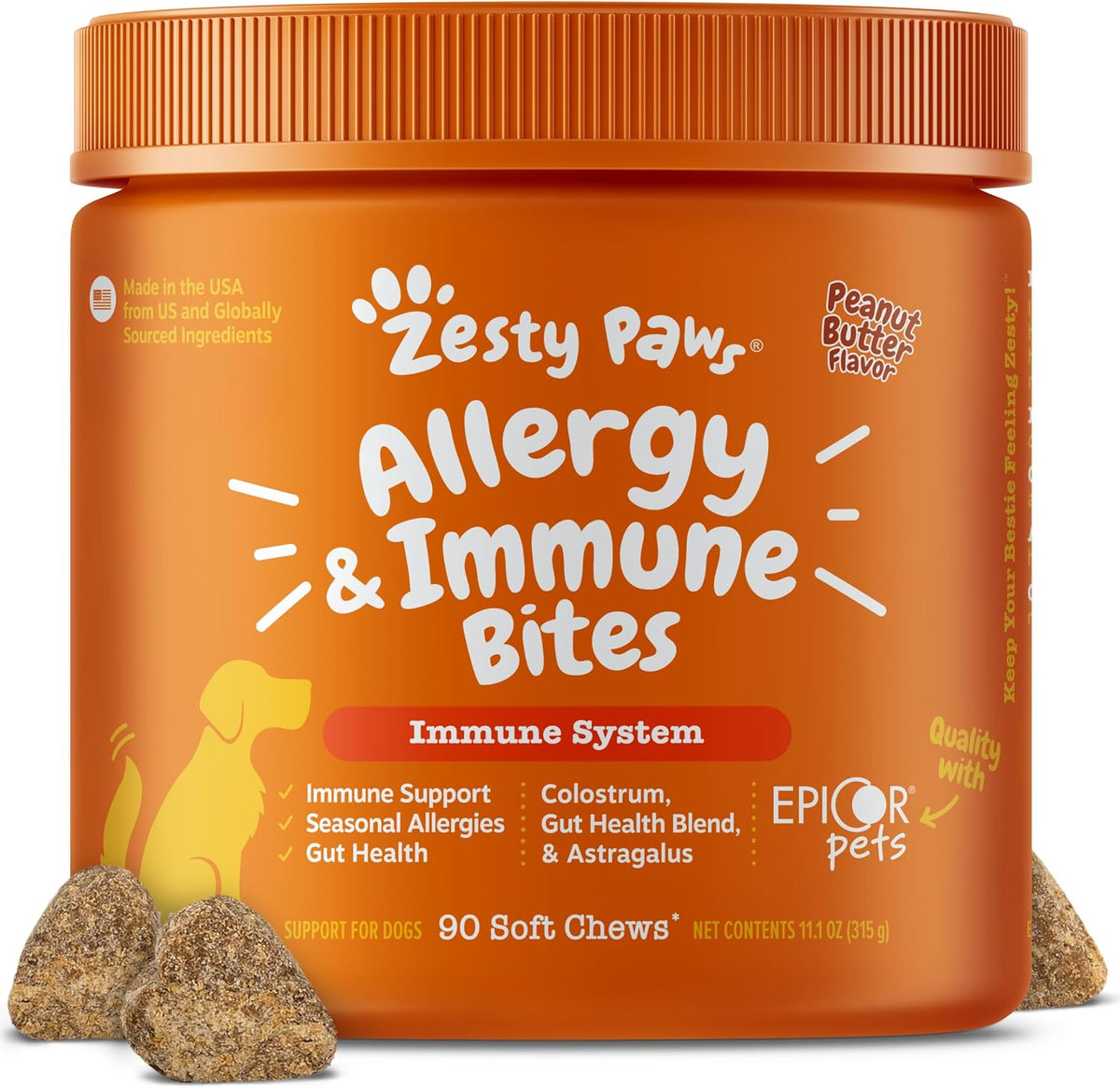 Zesty Paws Dog Allergy Chews - Dog Allergy Relief, Lamb, 90 Ct Father Jim Norris notebooks