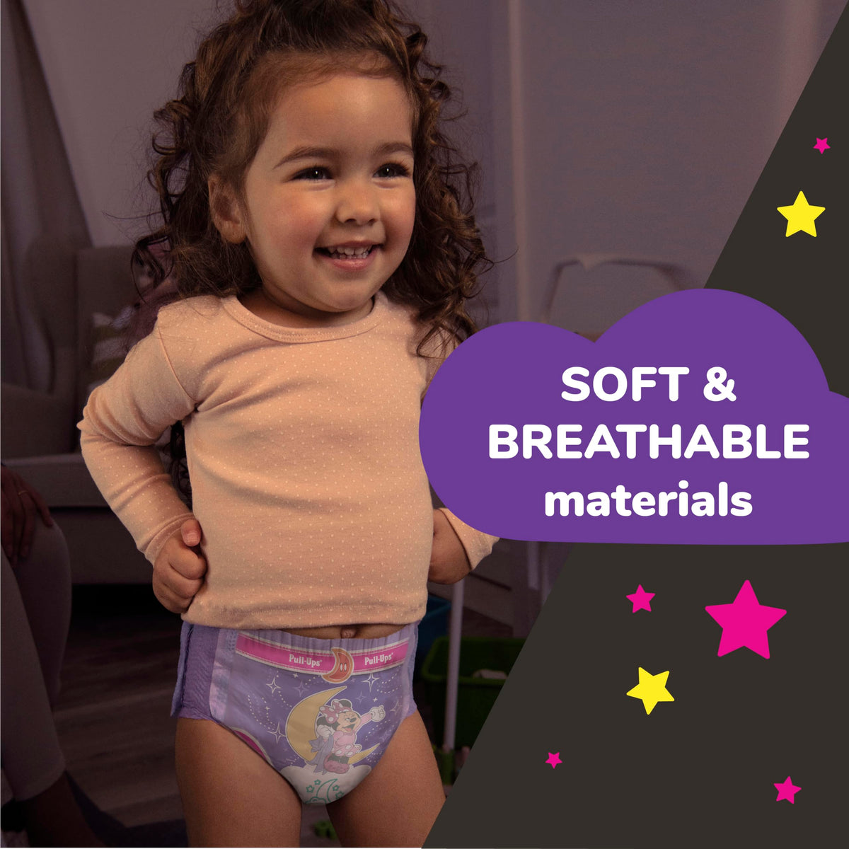 Pull-Ups Girls' Night-Time Potty Training Pants, Size 4T-5T, 52 Count