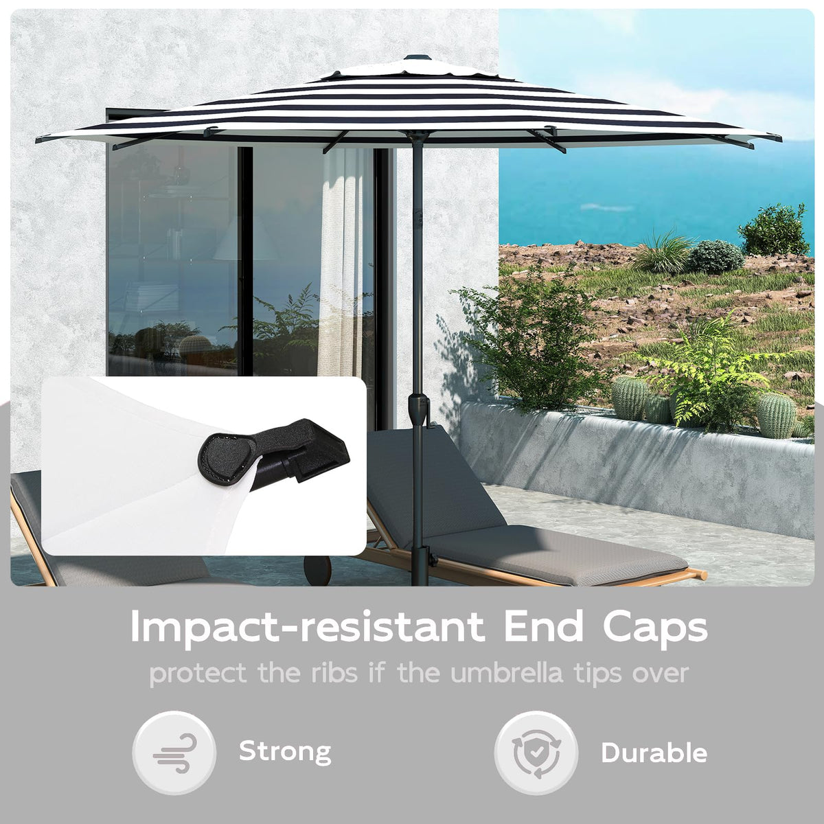 Abba Patio 7.5FT Lyon Outdoor Patio Umbrella Outdoor Table Umbrella with Push Button Tilt and Crank Market Umbrella 6 Sturdy Ribs UV Protection Waterproof for Garden Deck Backyard Pool Grey Father Jim Norris notebooks