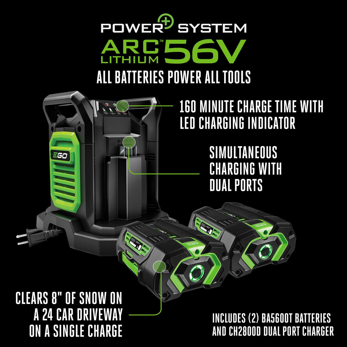 EGO Power+ 21" Electric Snow Blower, Gray/Black, Cordless Steel Auger, Includes (2) 56V 5.0Ah Batteries and Dual Port Charger, SNT2112 Father Jim Norris notebooks