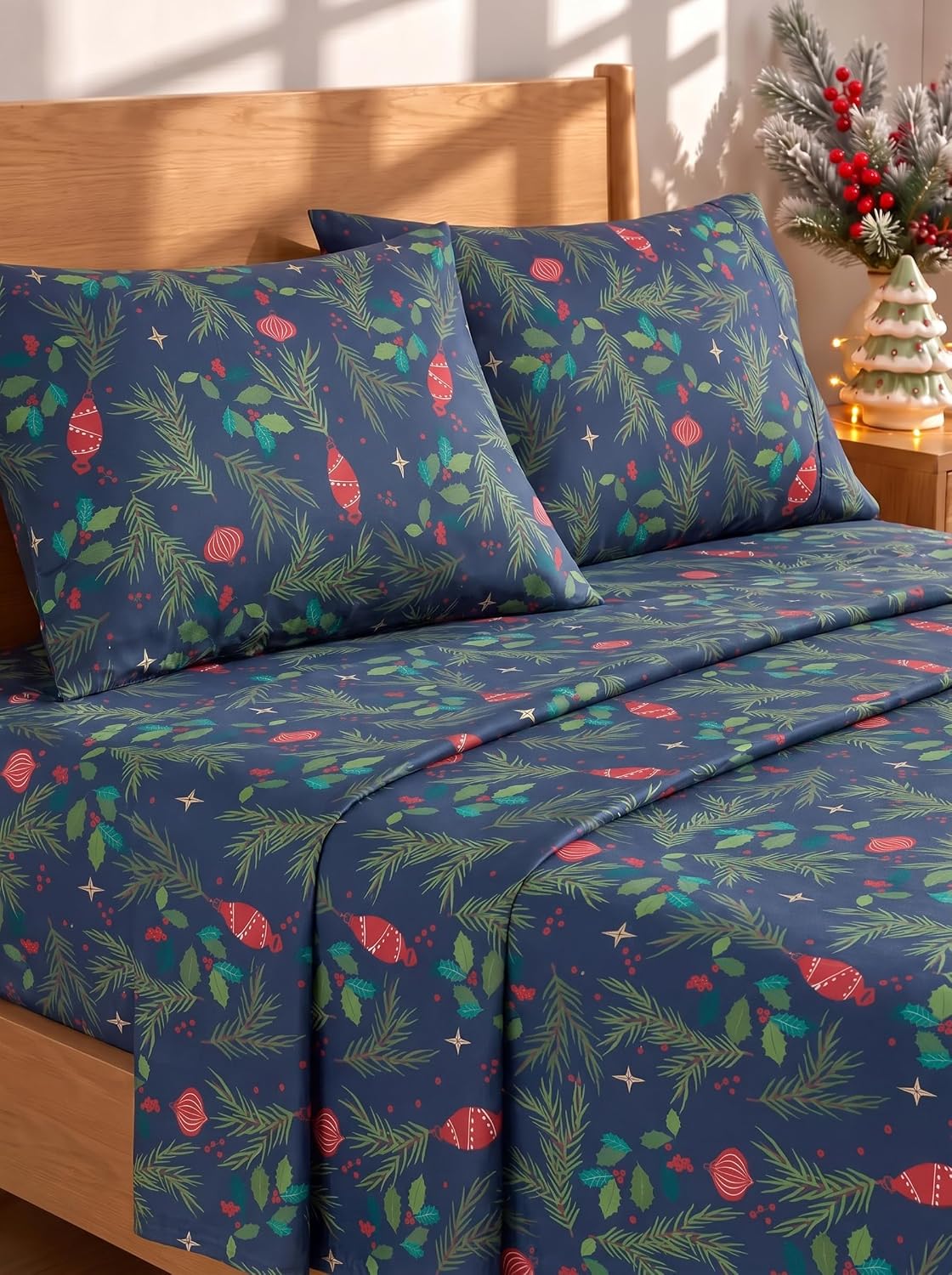 Queen Size 4 Piece Sheet Set - Breathable & Cooling Sheets - Dark Grey