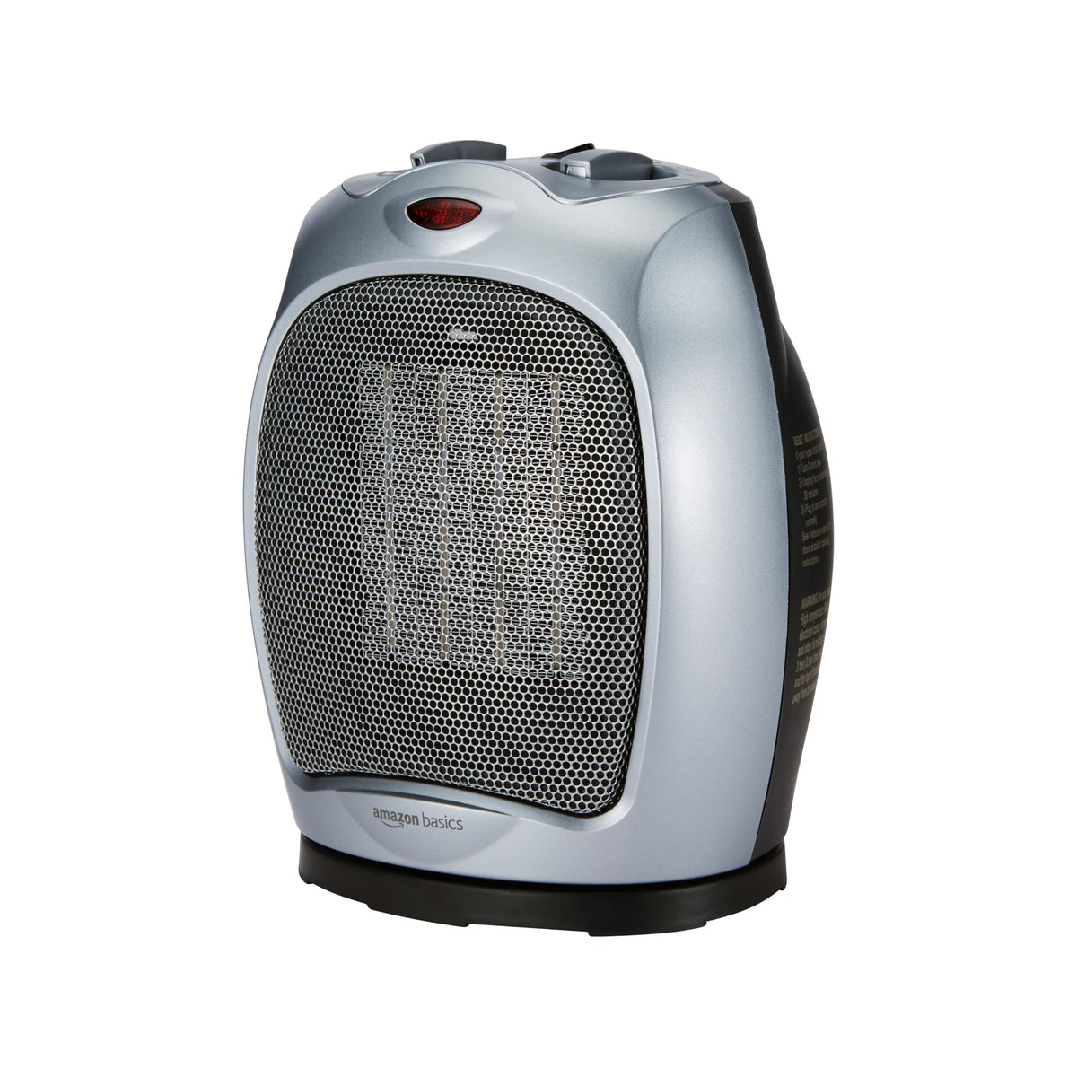 Amazon Basics Ceramic Space Heater, Portable Indoor Heating Solution, With Overheat and Tip-Over Protection,