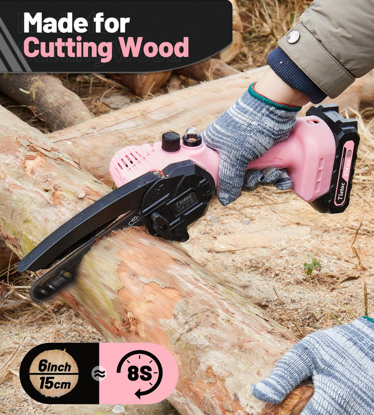 TIETOC 2-in-1 Brushless Pole Saw for Tree Trimming – 8" Mini Electric Chainsaw with 2×4000mAh Batteries, Auto Oiling, Tool-Free Adjustment,Cordless Battery Powered Saw for Home Garden Branch Cutting Father Jim Norris notebooks