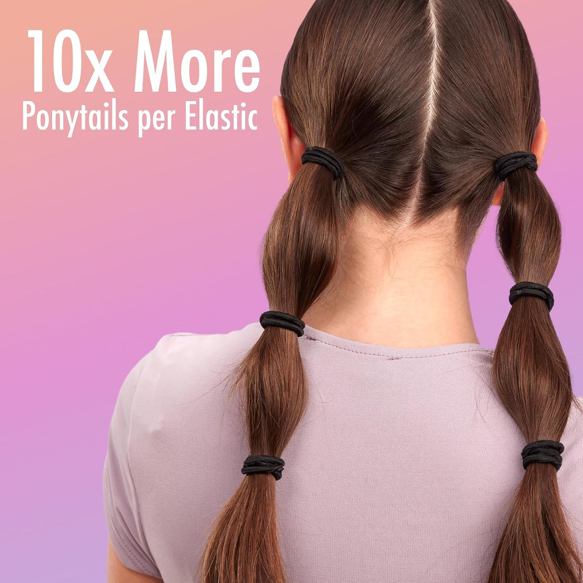 Goody Ouchless Elastic Hair Ties, 30 Ct, Brown, 4MM Rubber Bands, Pain-Free