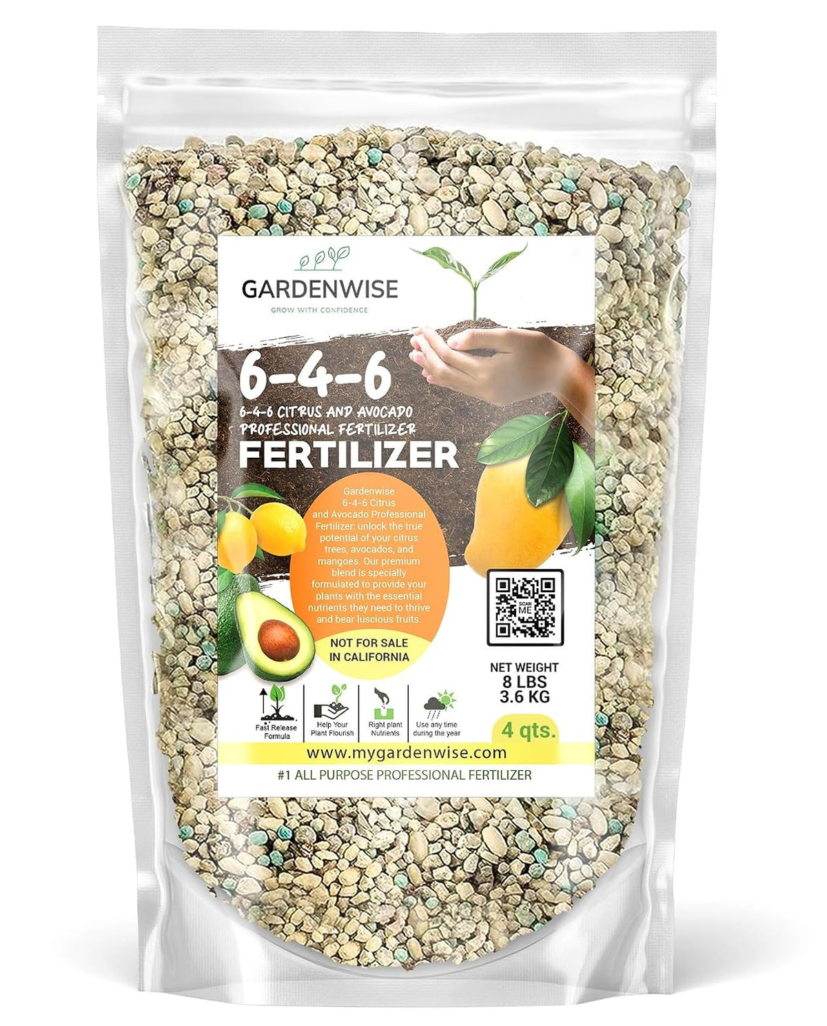 GARDENWISE 6-3-0 All-Purpose Professional Eco-Friendly Slow-Release Nitrogen Fertilizer with Iron & Calcium,Non-Burning, Enhances Soil Structure,for Indoor&Outdoor Plants,Vegetable Gardens (2 QUARTS) Father Jim Norris notebooks