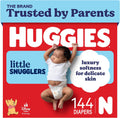 Huggies Little Snugglers Newborn Diapers, 144 Count