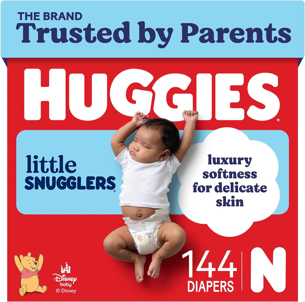 Huggies Little Snugglers Newborn Diapers, 144 Count