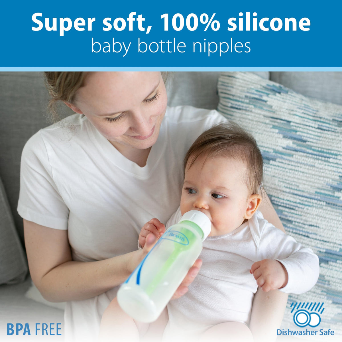Dr. Brown's Anti-Colic Options+ Narrow Baby Bottle, Clear, 8 oz, 4-Pack