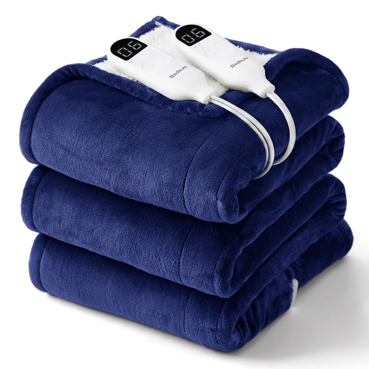 Bedsure Electric Blanket Twin with Preheat Function - Soft Flannel Heated Blanket Twin Size, Fast Heating with 6 Time Settings (Up to 10H) & 6 Heat Settings, Gifts for Grandma (62x84 inches, Grey)