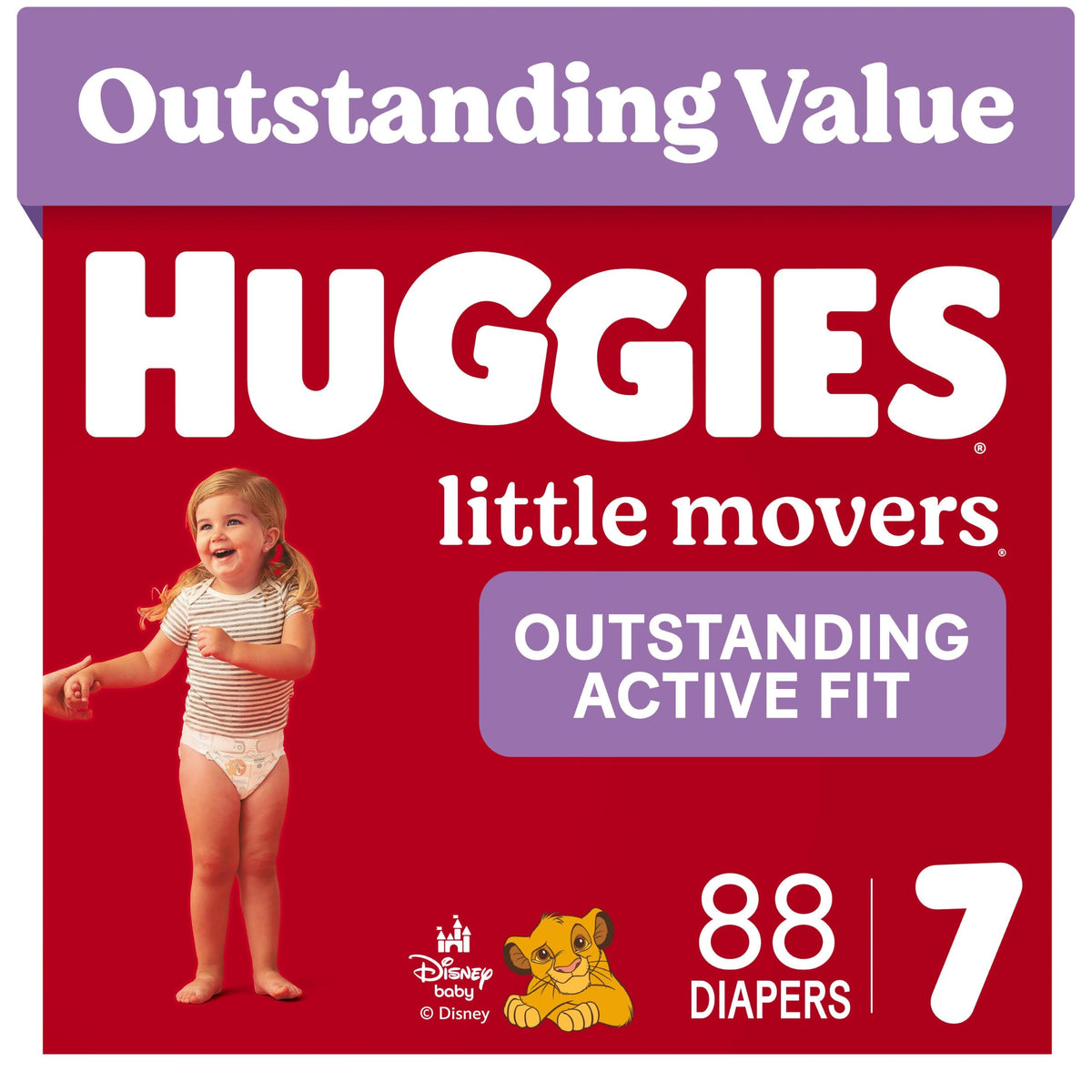 Huggies Little Movers Diapers Size 6, 108 Count (2 Packs of 54)