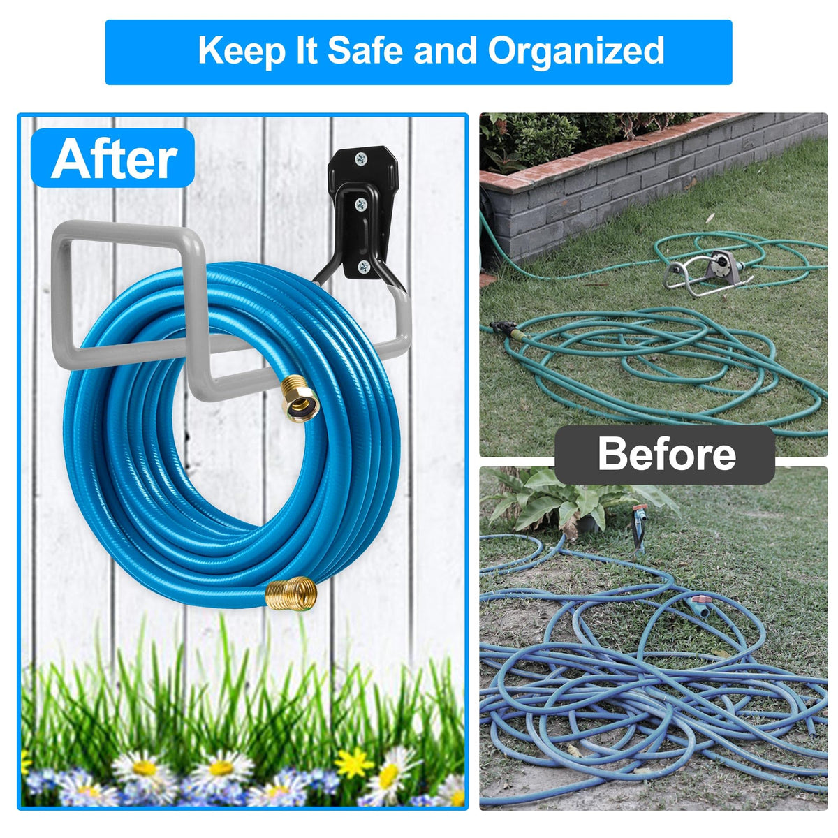 PeoMev Hose Holder Wall Mount Metal Hose Hook Garden Hose Rack Father Jim Norris notebooks