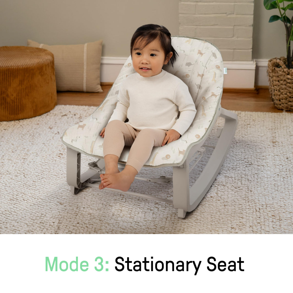 Ingenuity Keep Cozy 3-in-1 Grow with Me Vibrating Baby Bouncer, Seat & Infant to Toddler Rocker, Vibrations & -Toy Bar, 0-30 Months Up to 40 lbs (Weaver)
