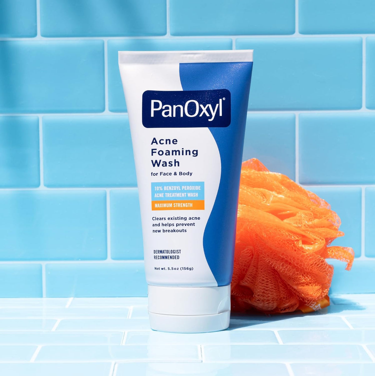 PanOxyl Acne Foaming Wash, 10% Benzoyl Peroxide, For Face & Body, 5.5 oz