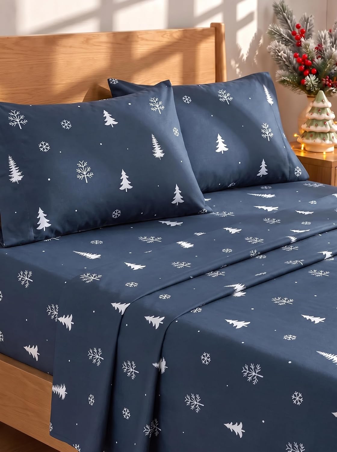 Queen Size 4 Piece Sheet Set - Breathable & Cooling Sheets - Dark Grey