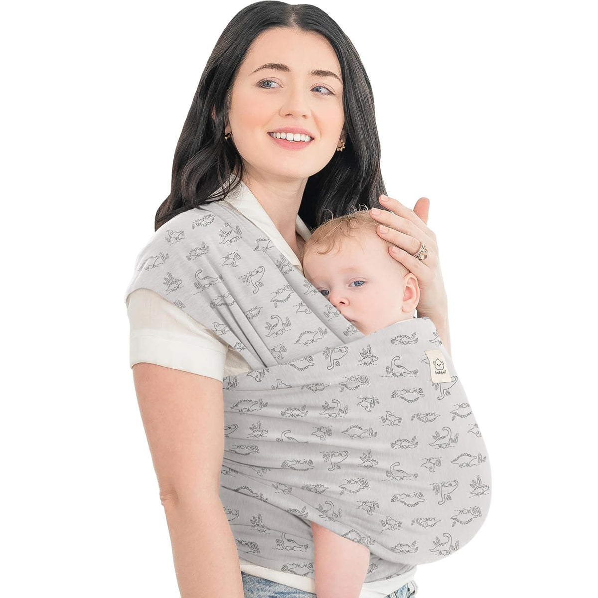 KeaBabies Baby Wrap Carrier, All in 1 Original Baby Carrier, Trendy Black