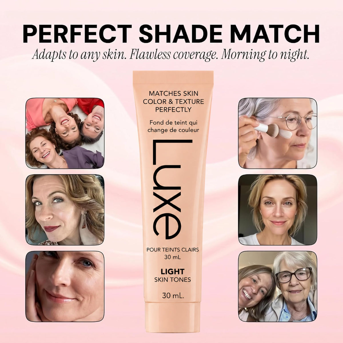 Luxe Color Changing Foundation, Korean Foundation for Mature Skin, Medium