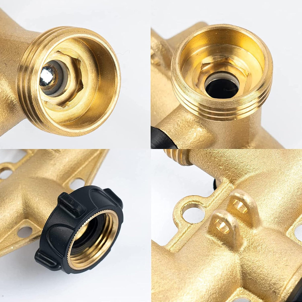 Biswing Garden Hose Splitter 2 Way, Heavy Duty Brass Connector Tap Splitter, Y Splitter 2 Valves with 2 Extra Rubber Washers Father Jim Norris notebooks