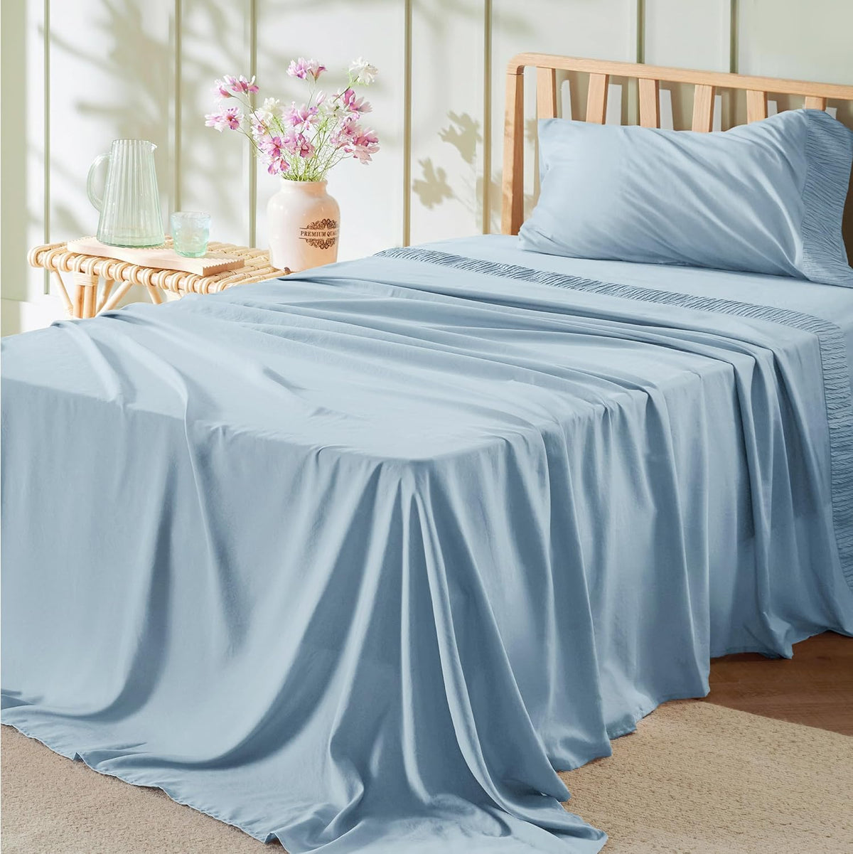 Bedsure Twin Sheets Set - 3 Pieces Soft Twin Bed Sheets - Breathable & Cooling