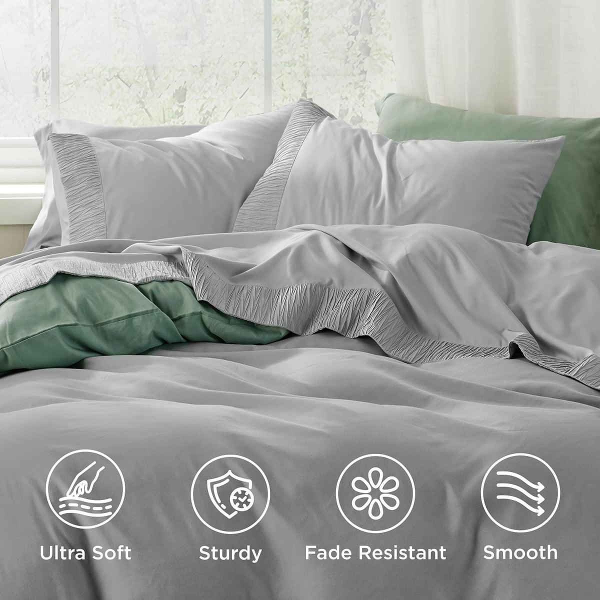 Bedsure Twin Sheets Set - 3 Pieces Soft Twin Bed Sheets - Breathable & Cooling