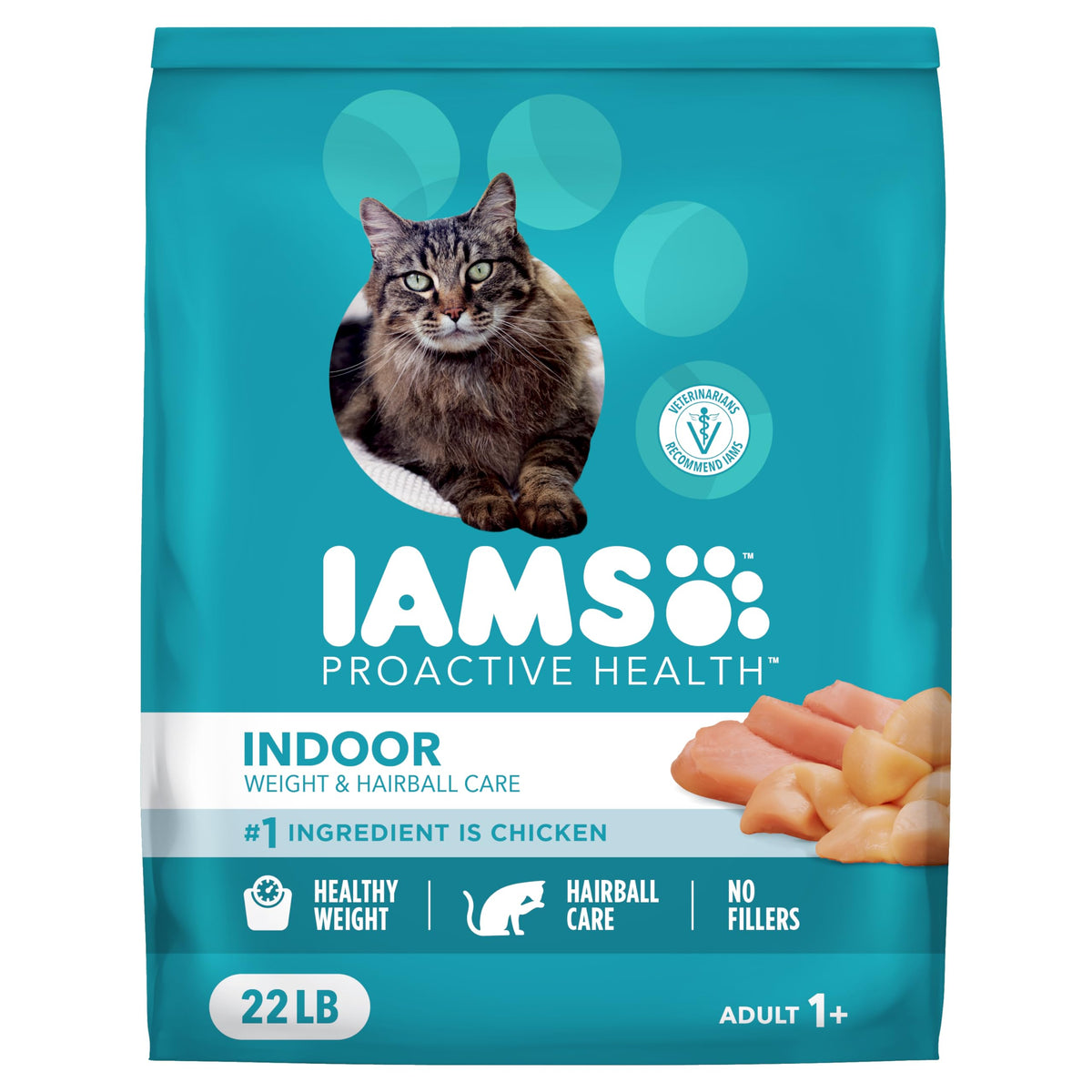 IAMS Proactive Health Indoor Dry Cat Food, Salmon, 7 lb