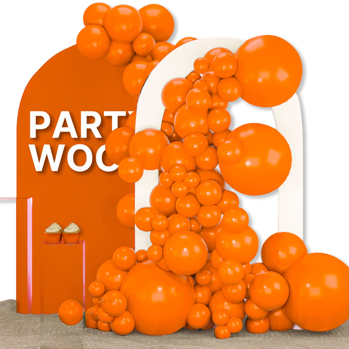PartyWoo Assorted Colors Rainbow Balloons 50pcs Multicolor Colorful Color