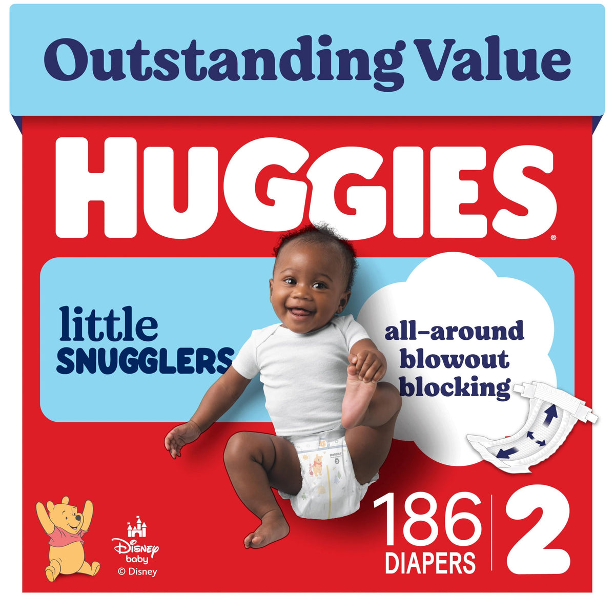 Huggies Little Snugglers Newborn Diapers, 144 Count