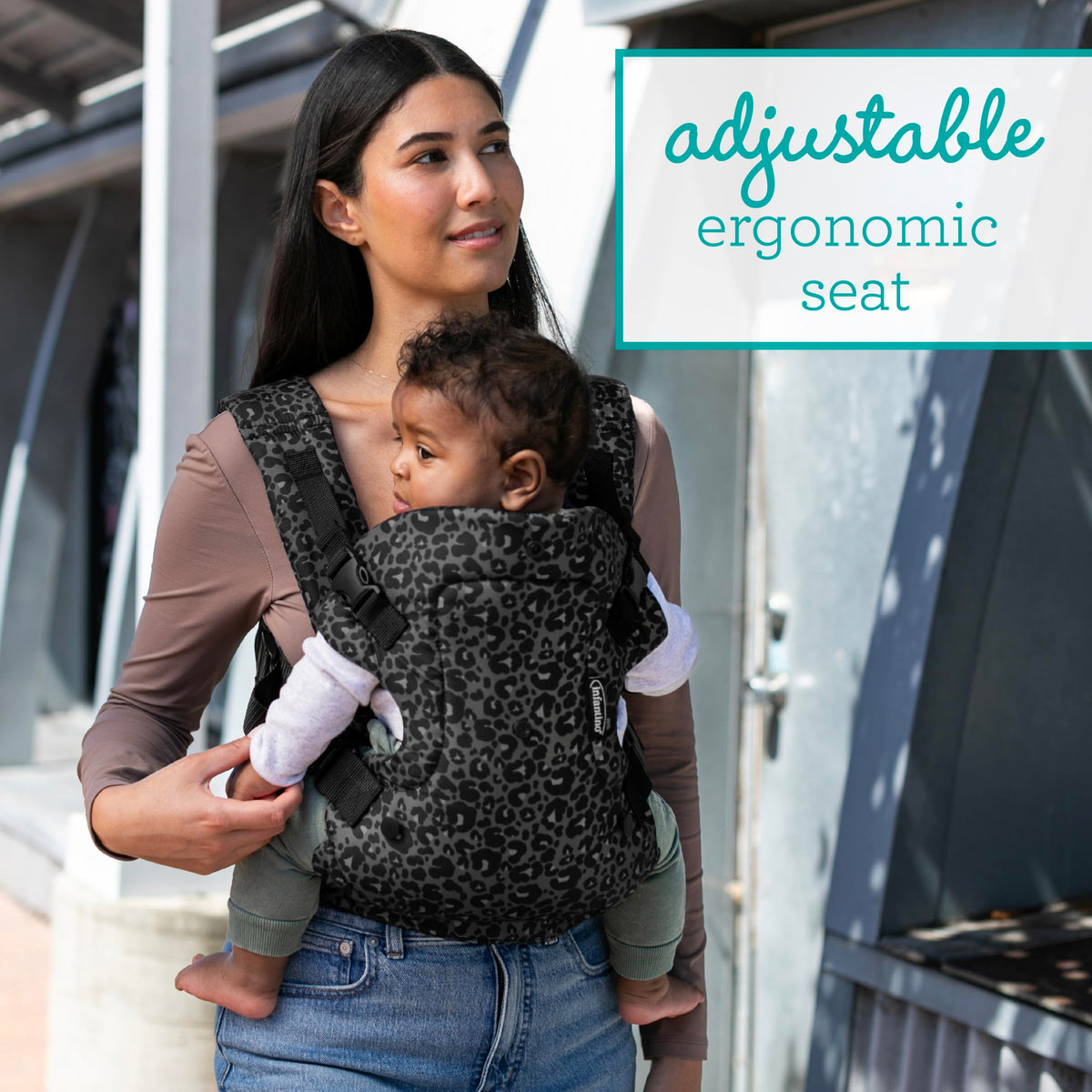 Infantino Flip 4-in-1 Baby Carrier Convertible Ergonomic, Gray