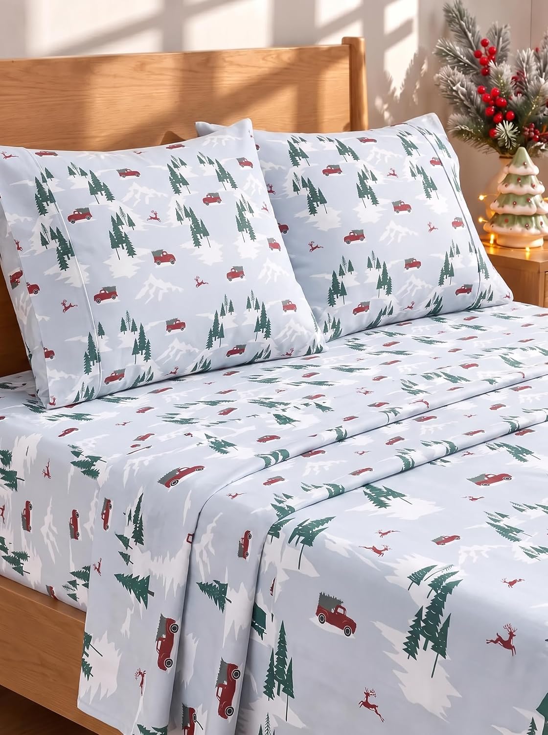 Queen Size 4 Piece Sheet Set - Breathable & Cooling Sheets - Dark Grey