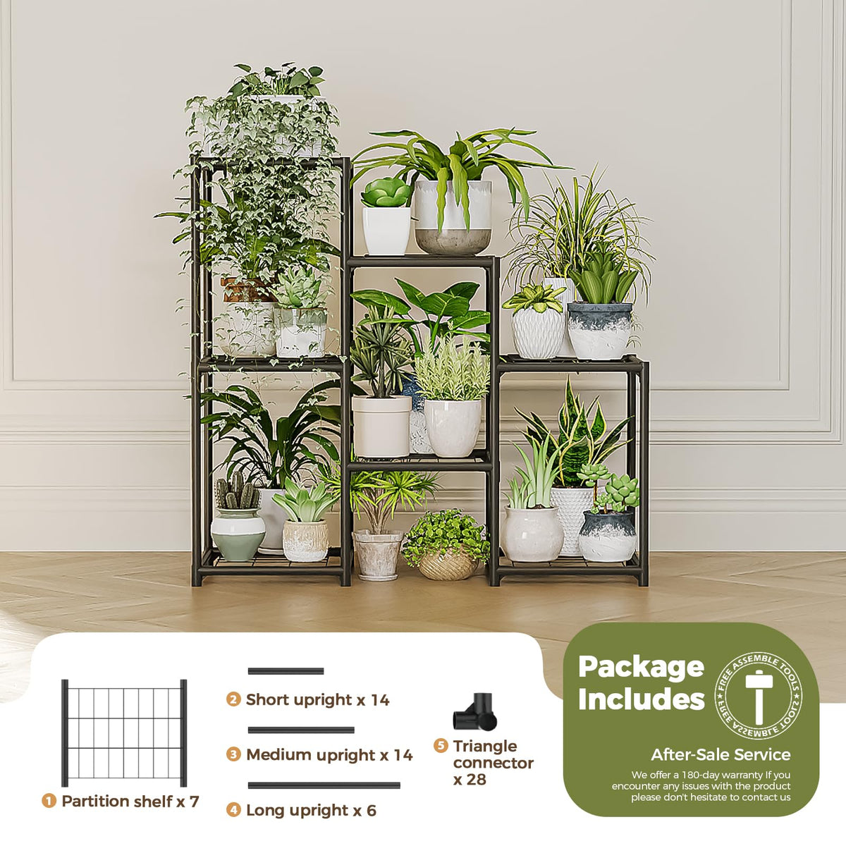 Bamworld Plant Stand Indoor with Flower Fairy Lights Battery Plant Shelf Father Jim Norris notebooks