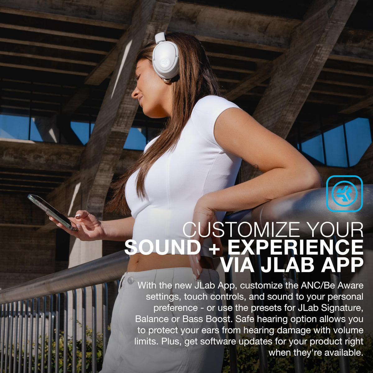 JLab JBuds Lux ANC Wireless Over-Ear Headphones, Limited Edition Navy Father Jim Norris notebooks