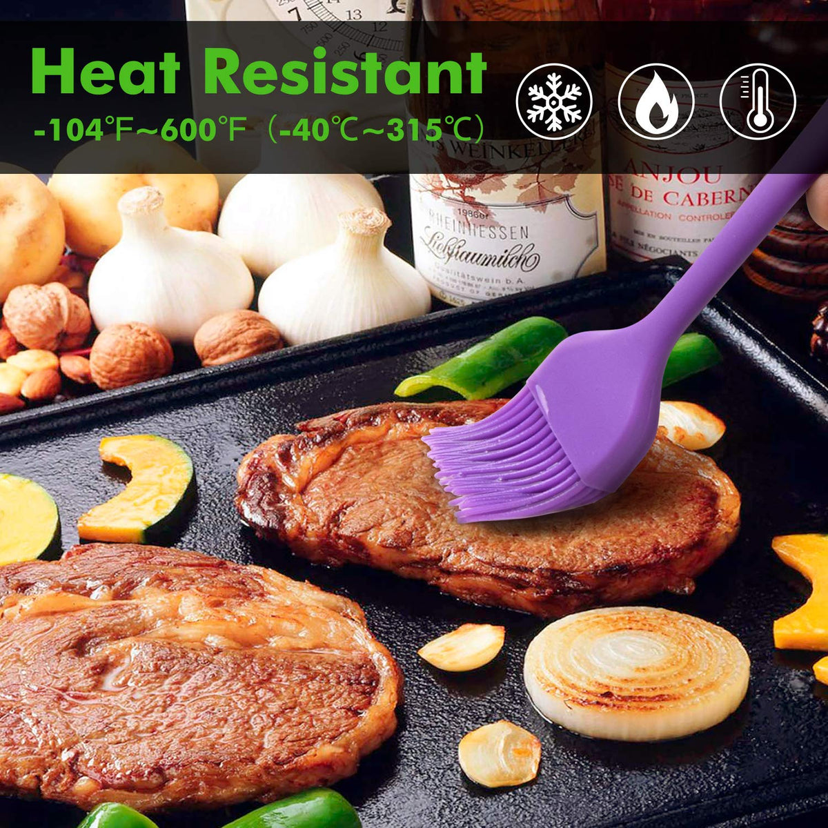 HOTEC Silicone Basting &Pastry Brushes BPA Free, Classic Blue 2 Father Jim Norris notebooks