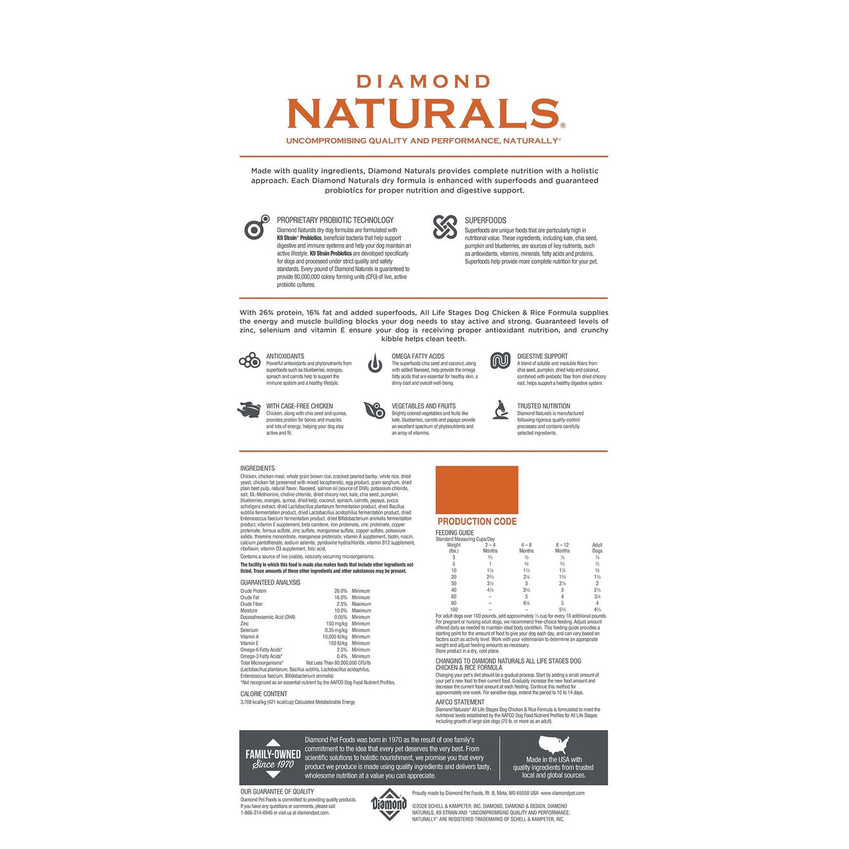 Diamond Naturals Light Adult Dry Dog Food, Lamb Meal & Rice, 30lb