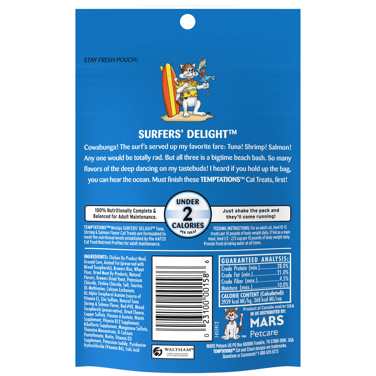 Temptations MixUps Crunchy Cat Treats, Surfer's Delight, 16 oz Father Jim Norris notebooks