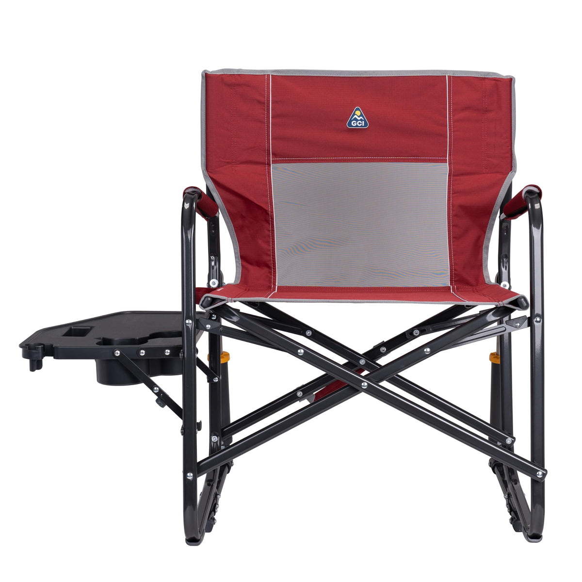 GCI Outdoor Freestyle Rocker XL with Side Table Camping Chair | Portable Folding Rocking Chair with Solid, Durable Armrests, Drink Holder & Comfortable Backrest — Black Father Jim Norris notebooks