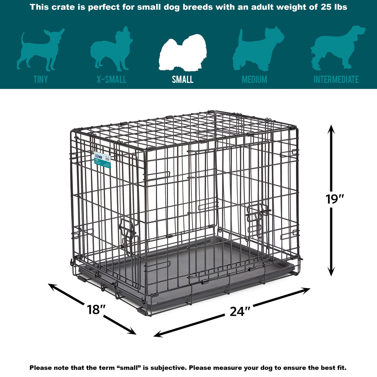 Midwest 36-Inch Single Door iCrate, for Medium-Large Breeds, 41-70 lbs
