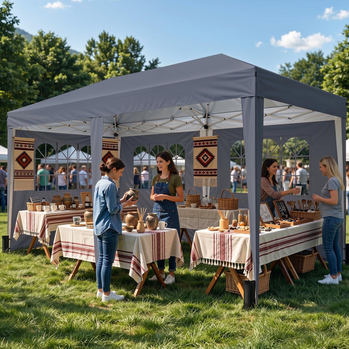 10x10 Pop Up Canopy Tent with One-Push Center Lock,Dark Gray Father Jim Norris notebooks