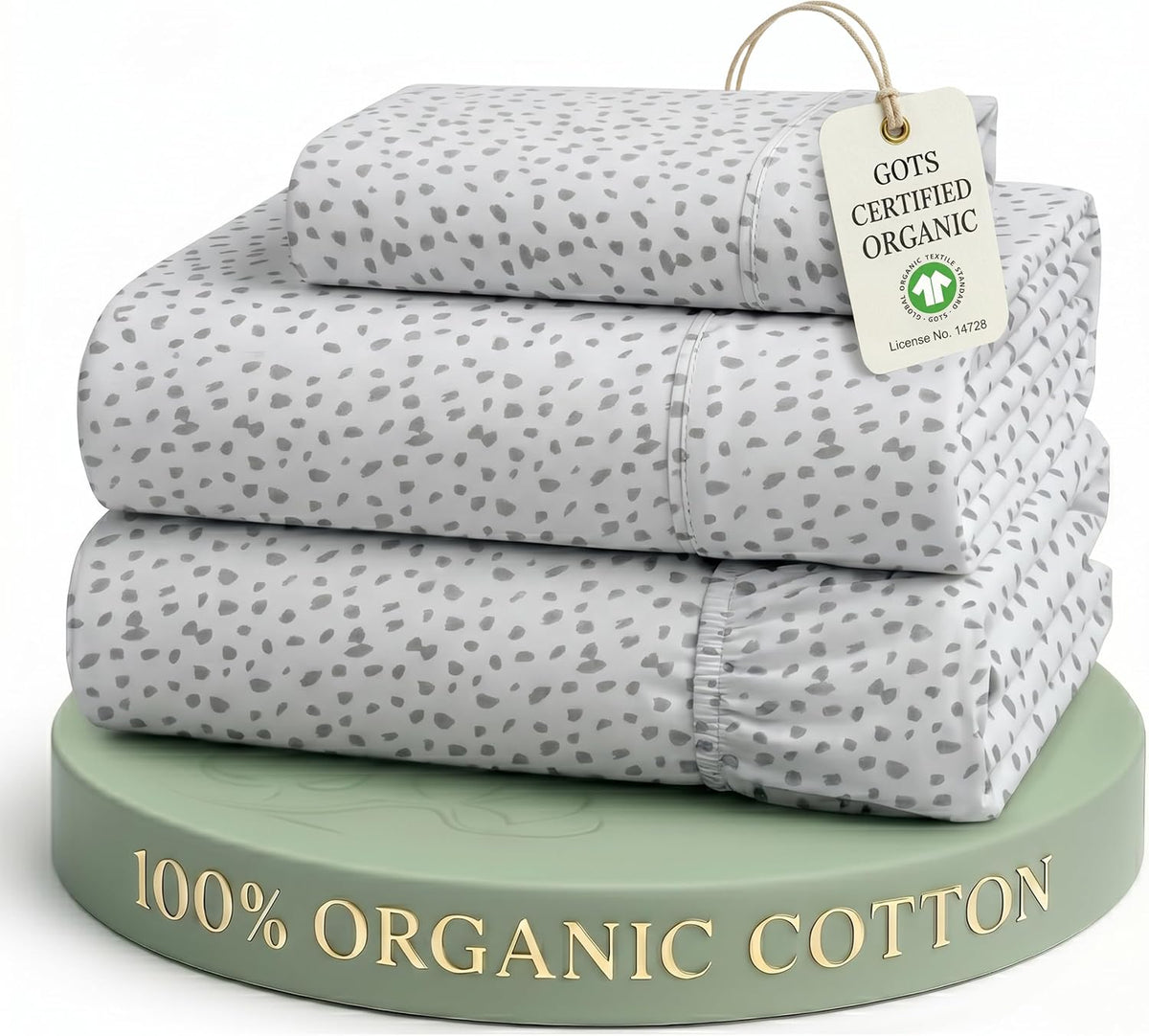 LANE LINEN California King Sheets 100% Organic Cotton 4pc Percale - White