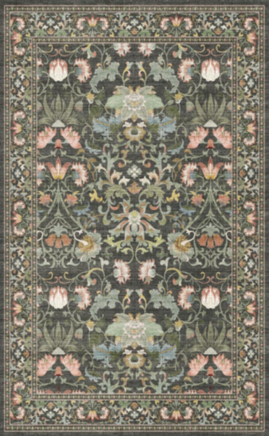 Hallway Washable Runner Rug - 3x10 Kitchen Rugs Entryway Rug Runner Vintage Soft Floor Mat Non Slip Indoor Farmhouse Carpet for Bathroom Living Room Bedroom (3 X 10, Beige)