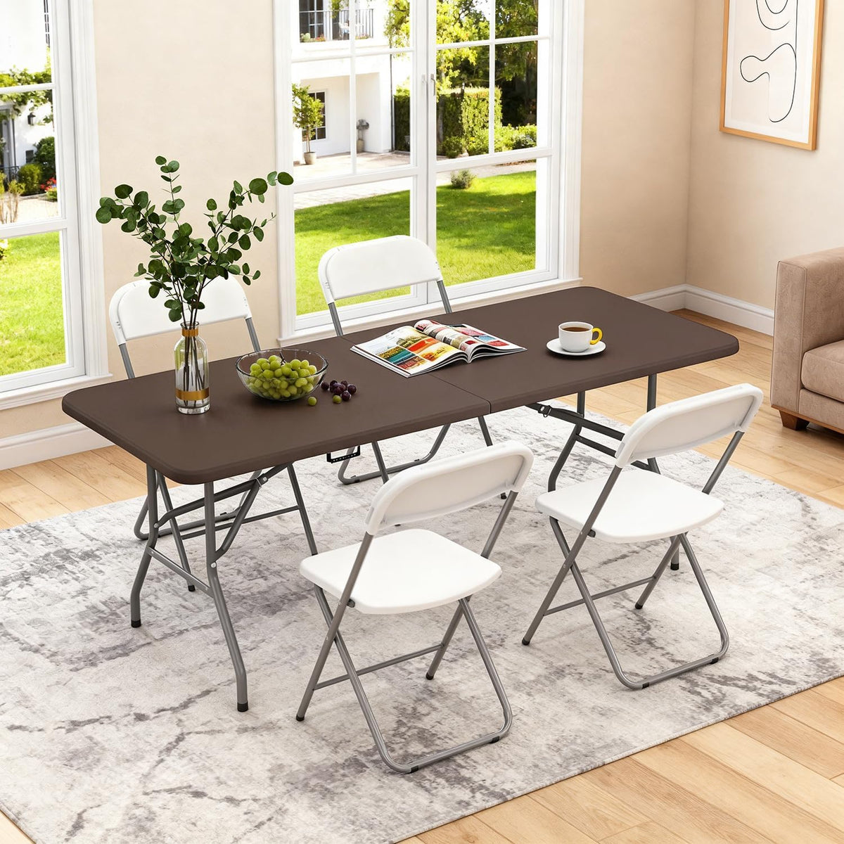 BestOffice | 6FT Folding Table | Black | Portable Plastic Table Father Jim Norris notebooks