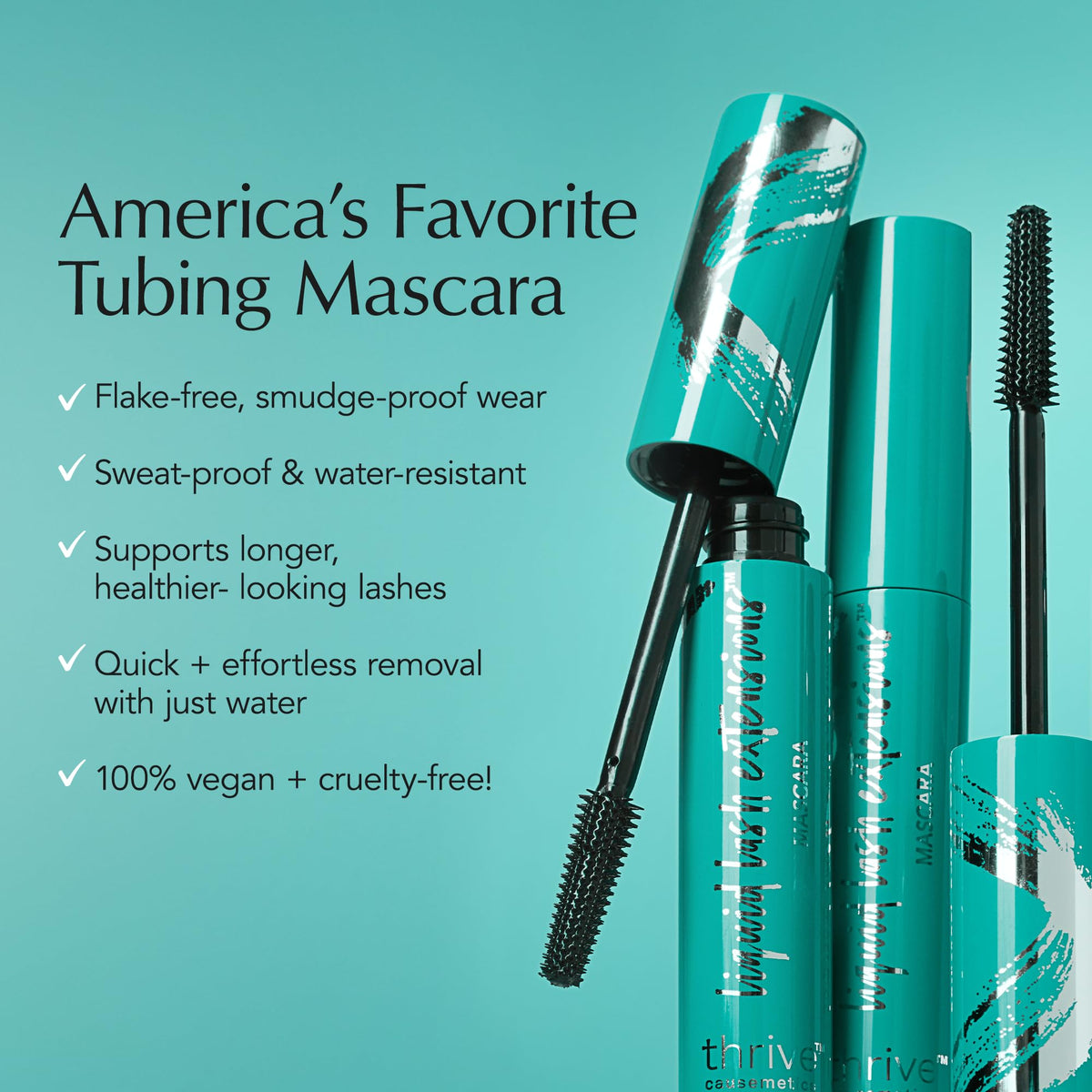 Thrive Causemetics Liquid Lash Extensions Mascara, Brown Black Shade Father Jim Norris notebooks