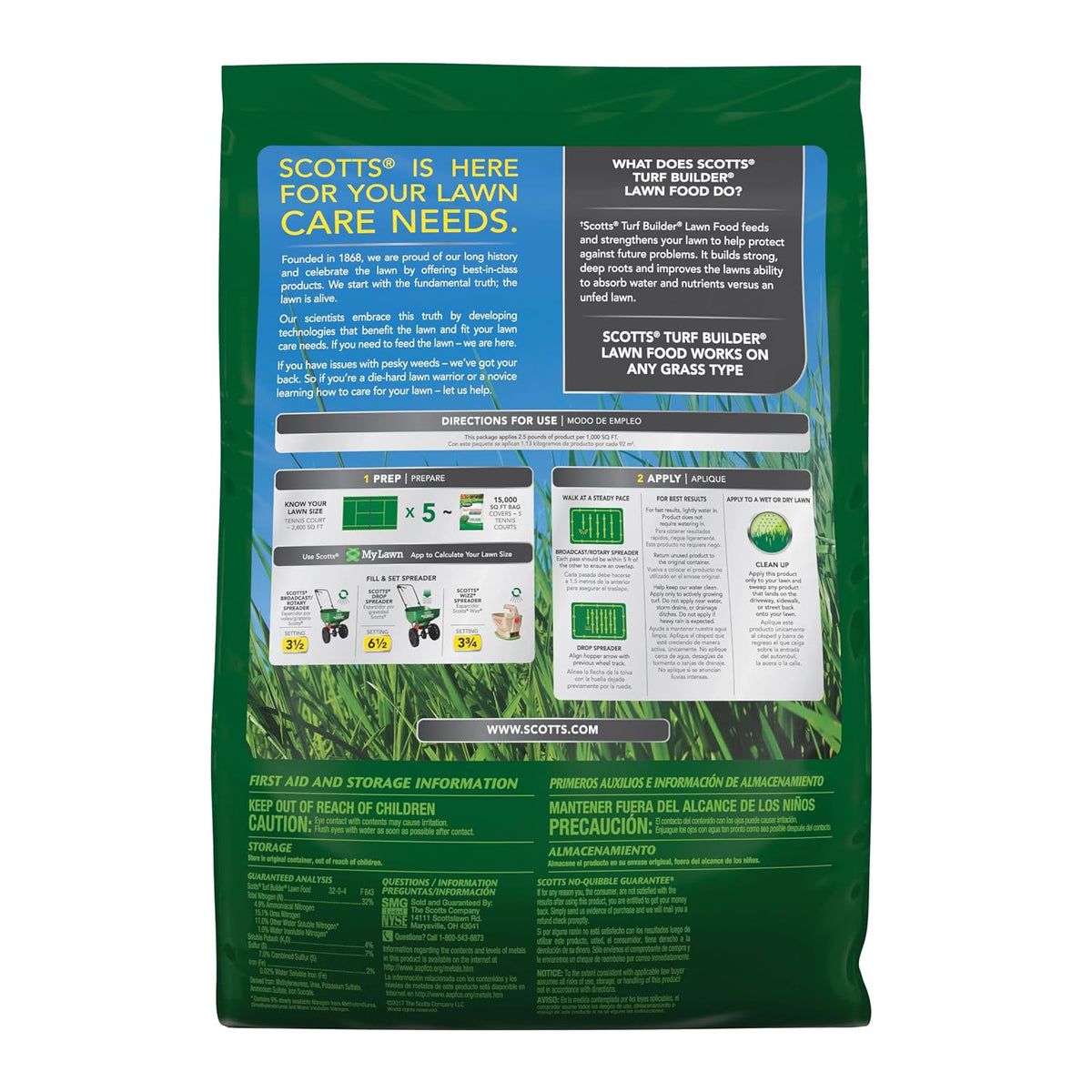 Scotts Turf Builder Lawn Food, 37.50 lbs. Father Jim Norris notebooks