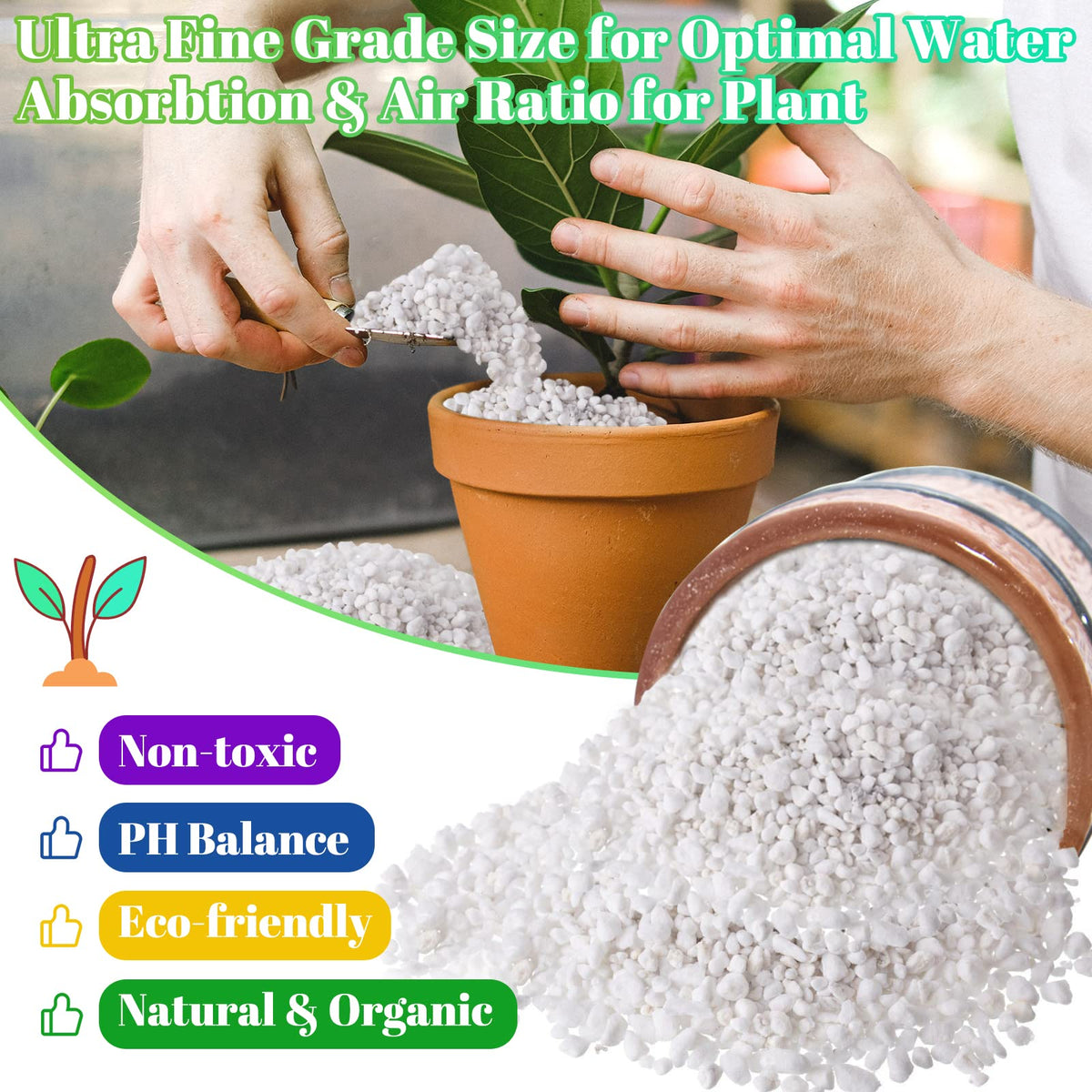 Legigo 4 Quarts Organic Perlite for Plants Indoor, Soil Mix Amendment Father Jim Norris notebooks
