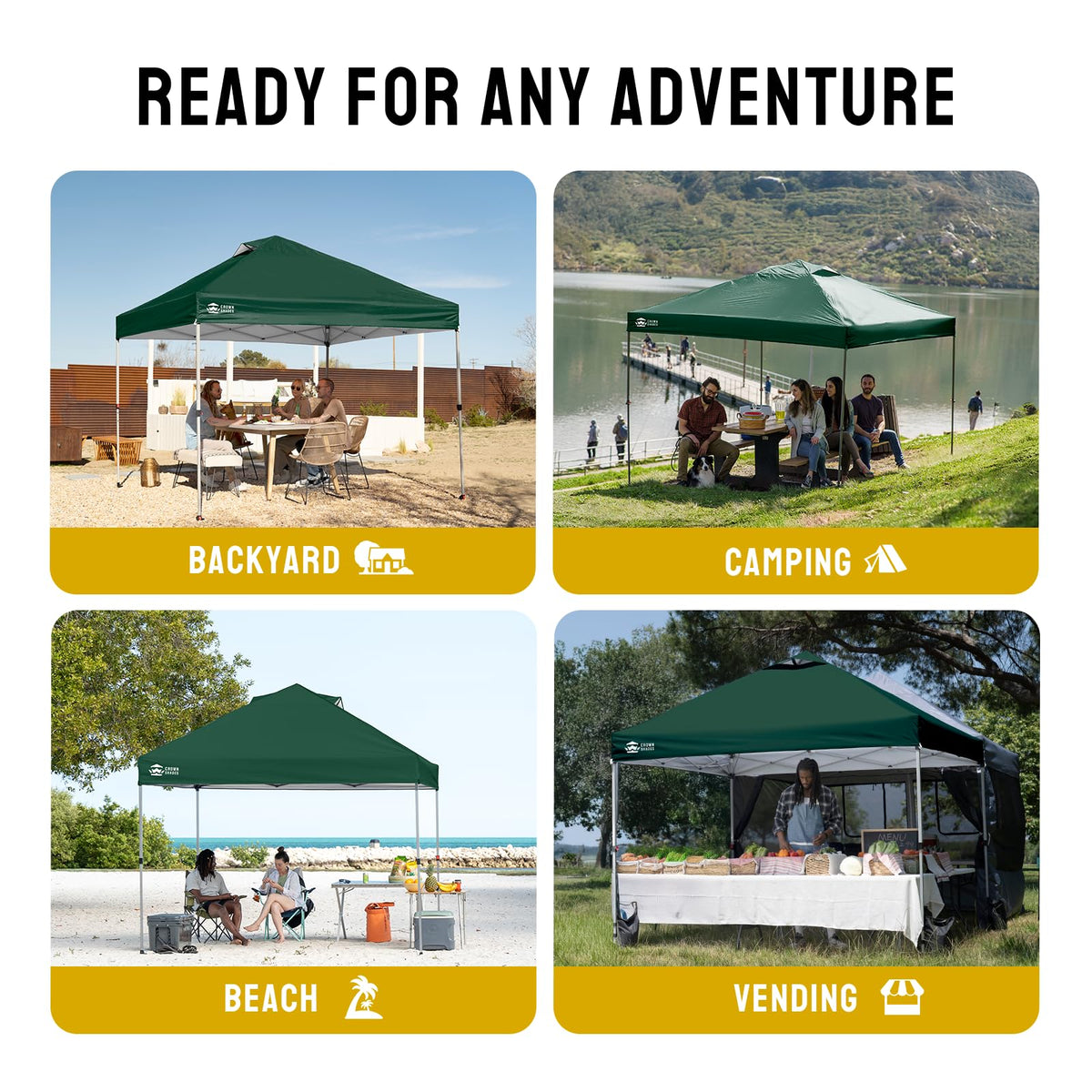CROWN SHADES 10x10 Pop Up Canopy Tent with One Push Setup, Blue Father Jim Norris notebooks