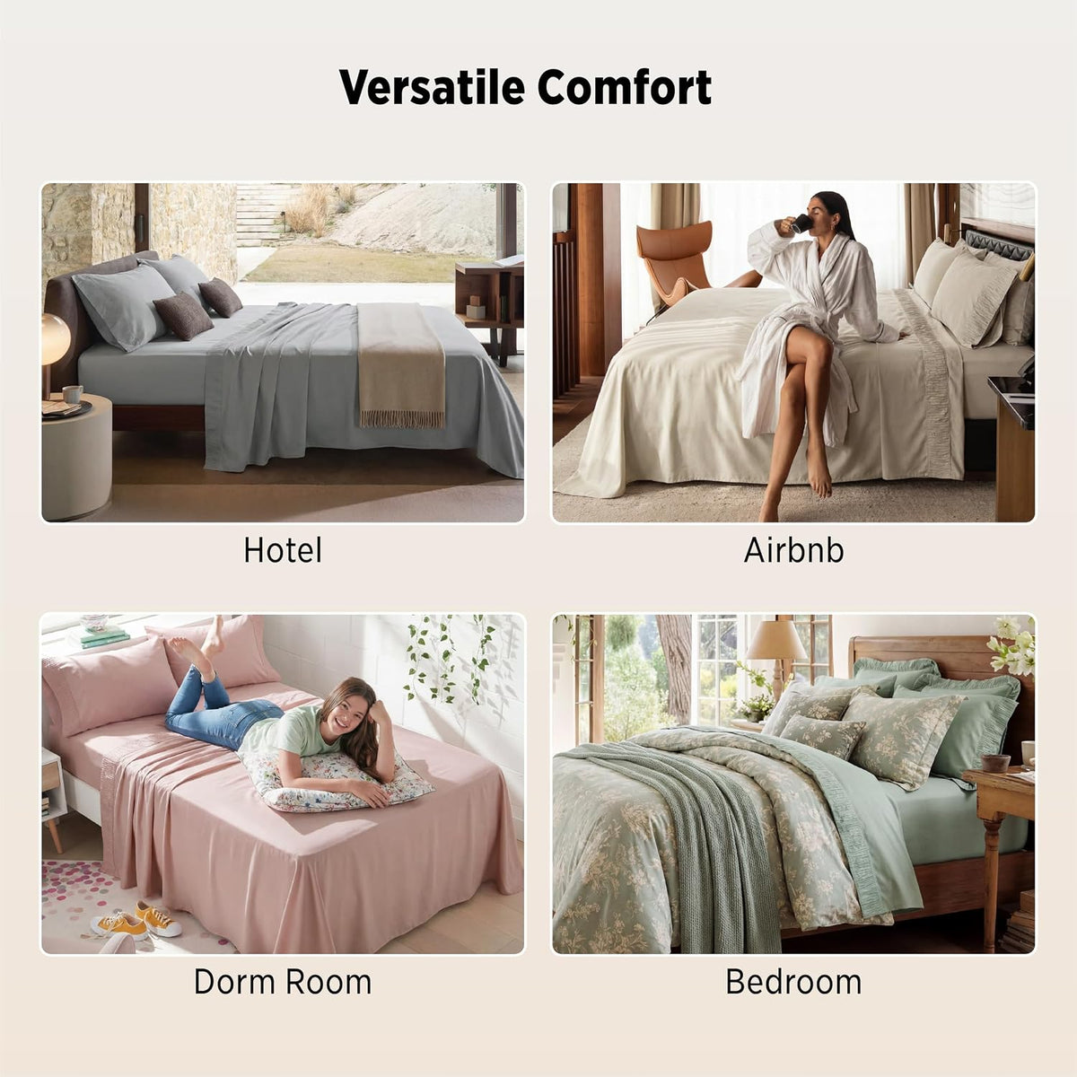Bedsure Twin Sheets Set - 3 Pieces Soft Twin Bed Sheets - Breathable & Cooling