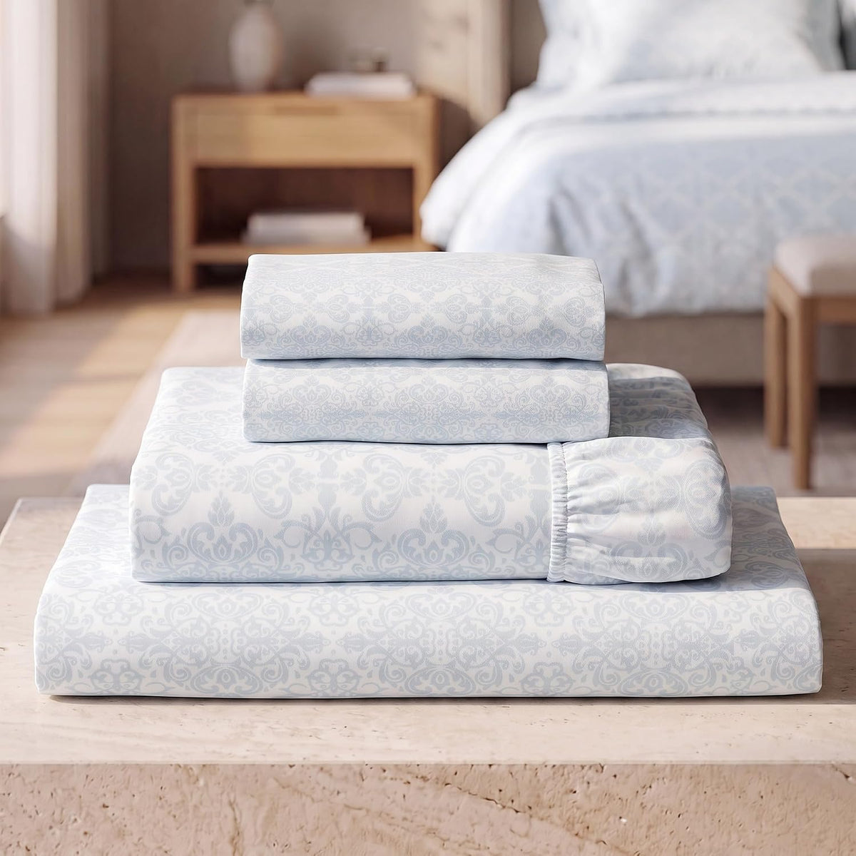 Mellanni Iconic 3-Piece Bed Sheet Set, 16" Deep Pocket (Twin, White)