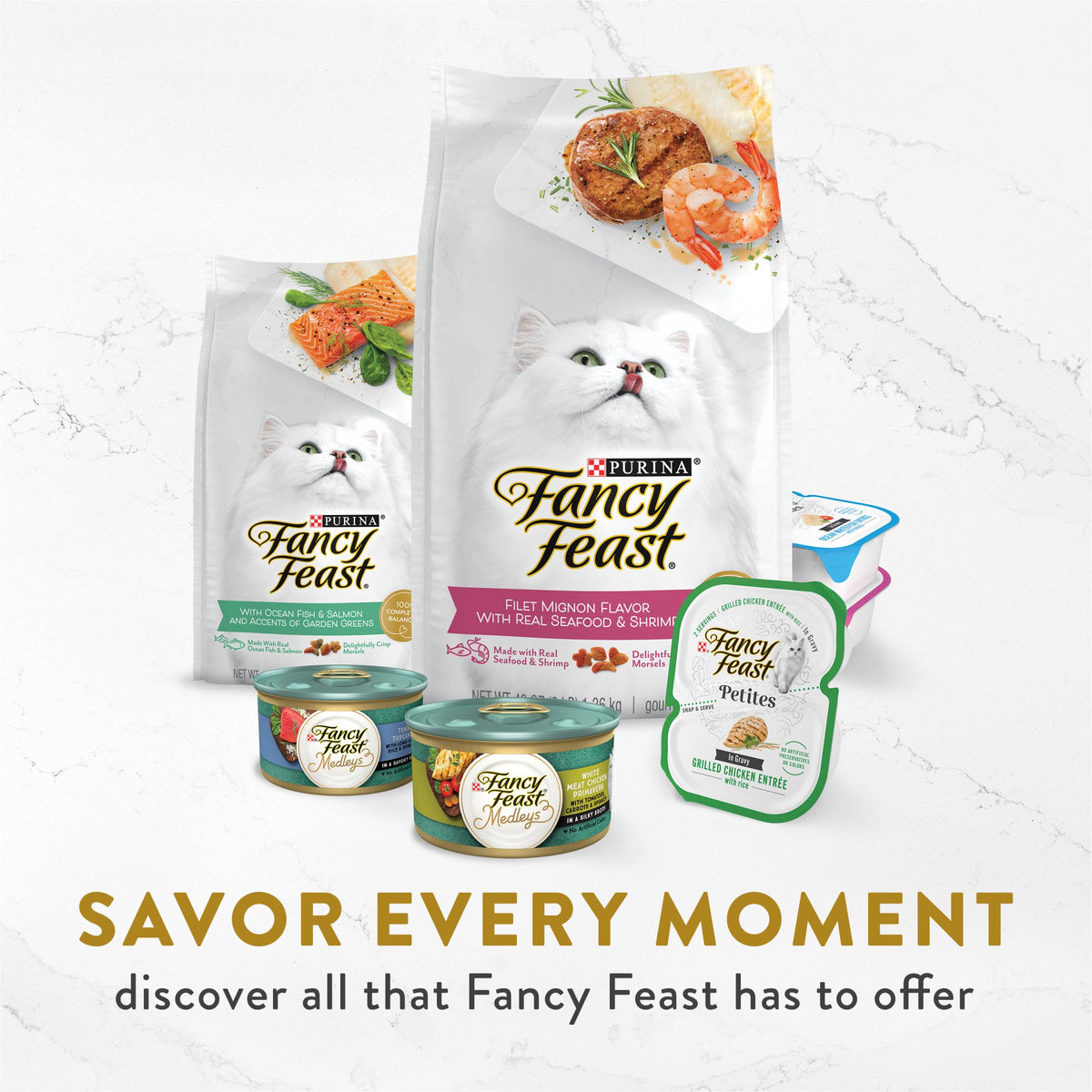 Purina Fancy Feast Seafood Classic Pate Variety Pack, 3 oz Cans, 30-Pack