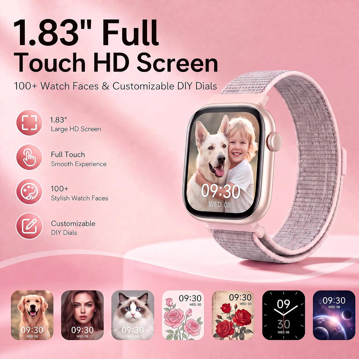 Smart Watch for Women, 1.83"HD Fitness Trackers with Answer/Calls, 2 Bands Father Jim Norris notebooks