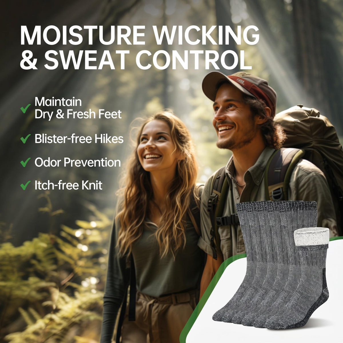 Alvada Mens Merino Wool Crew Socks Thermal and Warm Socks for Winter Work Hiking Running 3 Pairs