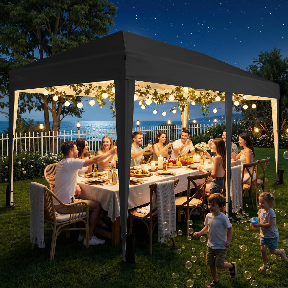 10x10 Pop Up Canopy Tent with One-Push Center Lock,Dark Gray Father Jim Norris notebooks